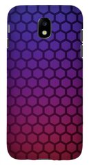 Фиолетовый чехол на Samsung j3 17 Текстура карбона
