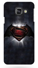 Супергеройский чехол-бампер для Samsung A310 (2016) - Batman and Superman