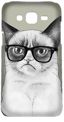 Защитный бампер грустный кот  Samsung galaxy j3 2016 года