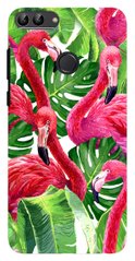 Чехол бампер с Фламинго на Huawei P Smart Прорезиненный