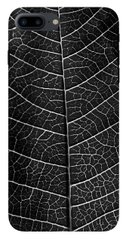 Чорний бампер для iPhone 8 + Текстура листочка