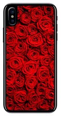 Красный чехол для девушки на iPhone XS Розы