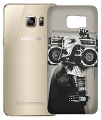 Серый чехол для парня на Samsung S7 edge Дарт Вейдер