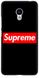 Чехол с логотипом Supreme на Meizu M5 note Черный