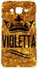 Чехол с именем Виолетта для Samsung j5 2015 Текстура золота