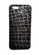 Чехол-накладка для IPhone 6/6s c разноцветными блестками Крокодиловая кожа черный