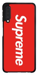 Червоний чохол для Galaxy A7 2018 Логотип Supreme