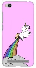 Чехол с Единорогом и радугой на Xiaomi Redmi 5a Розовый