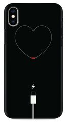 Чехол накладка с Сердцем на iPhone 10 / X Черный