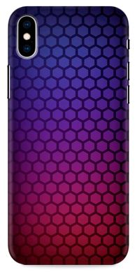 Чехол накладка с Текстурой карбона для iPhone XS Max Фиолетовый