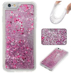 Розовый чехол с блестками внутри для iPhone 5 / 5s / SE
