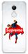 Белый чехол с логотипом Суприм на Xiaomi Redmi 5 Plus Супермен