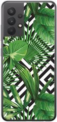 Green case ( Зеленый чехол ) на Samsung А72 Папоротники