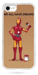 Прорезиненный чехол робот C-3PO для iPhone 8