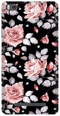 Черный чехол с цветами для Xiaomi Mi4c Розы