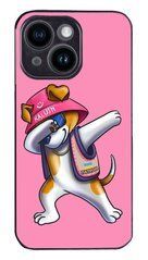 Силиконовый бампер пес Патрон на iPhone 15 патриотический