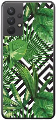 Green case ( Зеленый чехол ) на Samsung А72 Папоротники