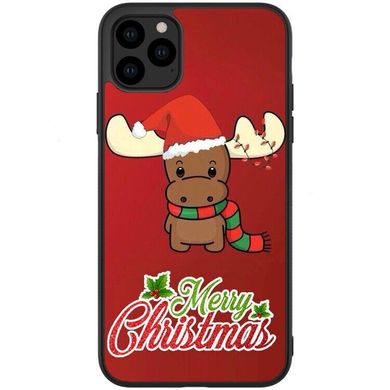 Яскравий святковий силіконовий бампер для IPhone 11 Pro Max Різдвяний Олень