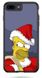 Чехол с Гомером Симпсоном на iPhone 8 plus Новогодний