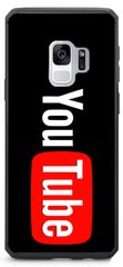 Чехол с логотипом Ютуб на Samsung S9 ( G960F ) Черный