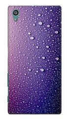 Чехол с Каплями воды на Sony Xperia Z4 Фиолетовый