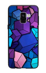 Яркий чехол для Galaxy А6 Текстура кубов