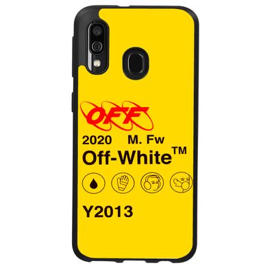 Чохол Off-White на Samsung A405F A40 Жовтий