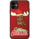 Яскравий святковий силіконовий бампер для IPhone 11 Різдвяний Олень