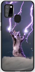 Смішний бампер з котом для Galaxy A21s поліуретановий