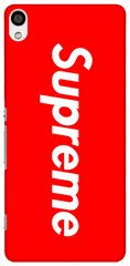 Чехол с логотипом Суприм на Sony ( Сони ) Xperia M4 aqua Красный