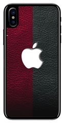 Защитный чехол с Текстурой кожи на iPhone ( Айфон xs ) XS Логотип Apple