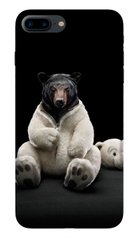 Чохол накладка з Ведмедем для iPhone 8 plus Чорний