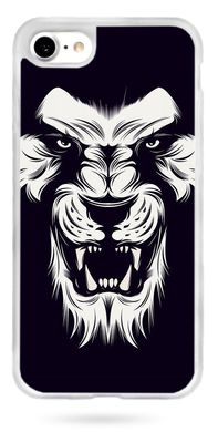 Прорезиненный чехол Лев для iPhone 8