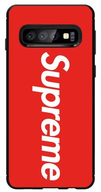 ТПУ Чехол с логотипом Суприм на Samsung S10 Plus ( G975F ) Красный