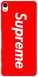 Чехол с логотипом Суприм на Sony ( Сони ) Xperia M4 aqua Красный