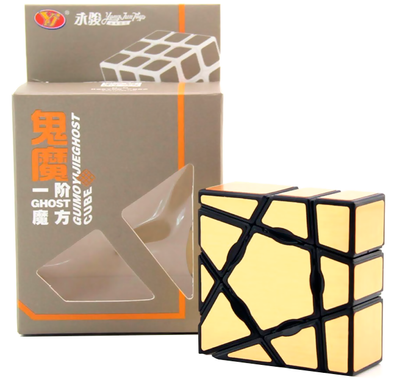 Зеркальный Кубик Рубик 3х3х1 YongJun Z-cube Gold