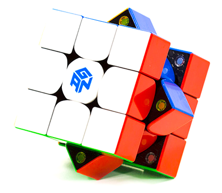 Цветной магнитный Кубик Рубик 3х3 Gan 354 Magnetic