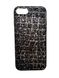 Чохол-накладка для iPhone SE 2 c різнокольоровими блестками Крокодиляча шкіра чорний