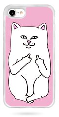ТПУ Чехол Котик с факами на iPhone 7 Розовый