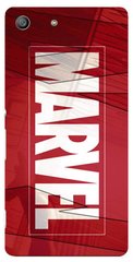 Чехол с логотипом Марвел на Sony ( Сони ) Xperia M5 Красный