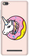 Розовый чехол для Xiaomi Mi4c Единорог в пончике
