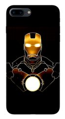 Черный чехол для iPhone 8 plus Железный человек