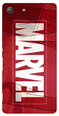 Чехол с логотипом Марвел на Sony ( Сони ) Xperia M5 Красный