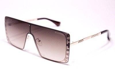 Модні окуляри Chanel в прямокутної оправі Градієнт синій рожевий