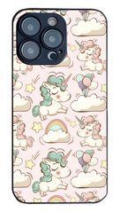Чехол на iPhone 14 pro с принтом Единорожки