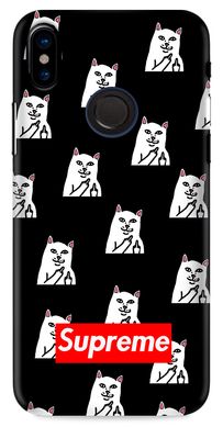 Чехол стикер с Котиком Рипндип на Redmi Note 5 Черный