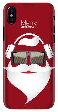 Красный бампер для iPhone 10 / X  Merry Christmas