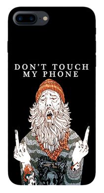 Накладка " Не трогай мой телефон " для iPhone ( Айфон ) 7 plus Черная