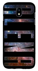 Іменний чохол для Samsung G7 17 Текстура космосу