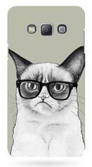 Необычный чехол-бампер для телефона Samsung A3 (15) - "Grumpy cat"